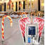 Ensemble de 8 lumières solaires de Noël en forme de canne de bonbon - Décorations de Noël pour l'extérieur