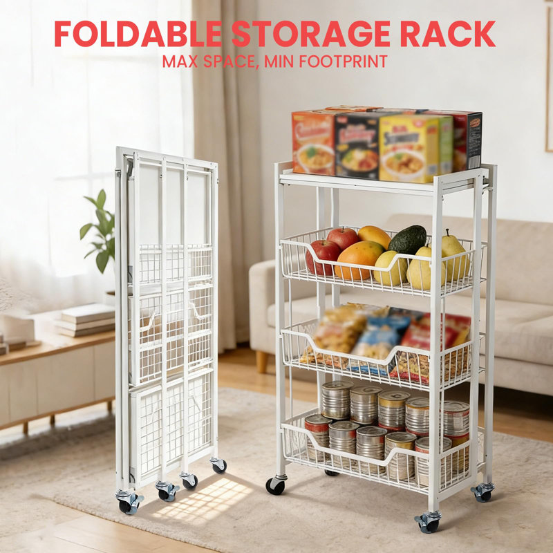 49.5cm W Steel Storage Rack, White