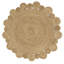 Tapis rond à motif géométrique brun-525104855