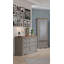 Apache 1 Mirrored Door, 1 Drawer, Compact Wardrobe, Pine, Waxed Finish, Corona Design-20658923