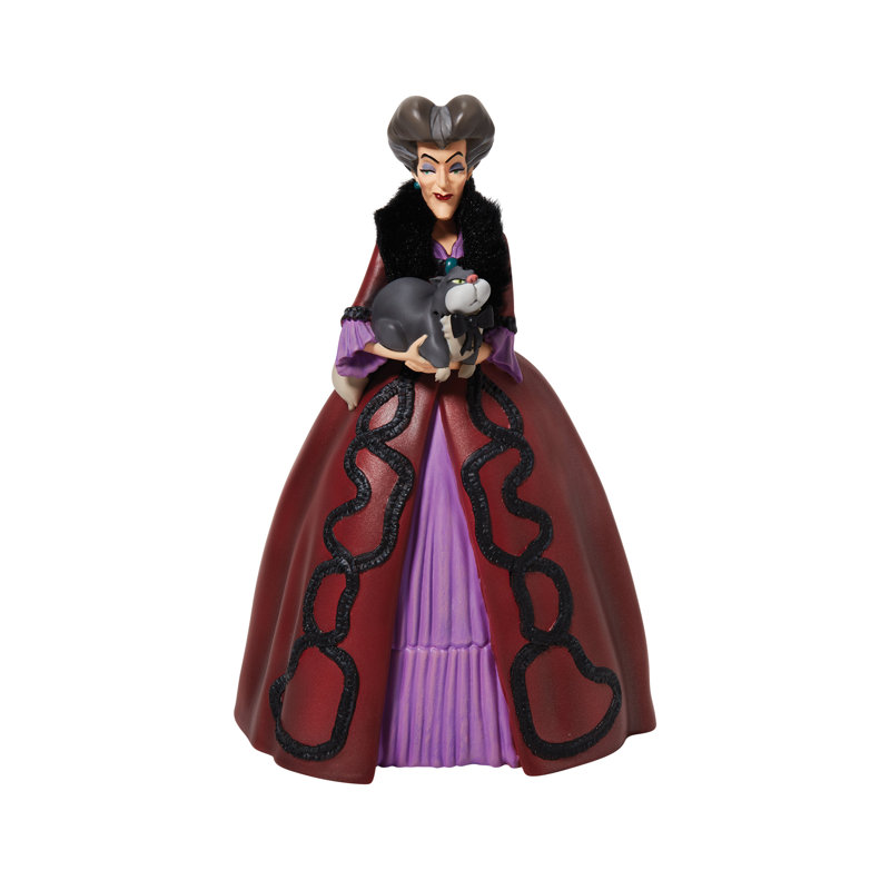 Lady Tremaine Rococo Style Resin Figurine with Faux-Fur Boa