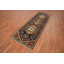 Tapis de couloir indien bleu foncé de style Kazak 3 x 8