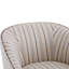 Fauteuil demi-tonneau rembourré à rayures