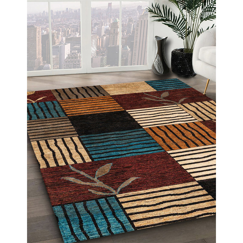 Tapis abstrait moderne 4220, Rond 5 pi