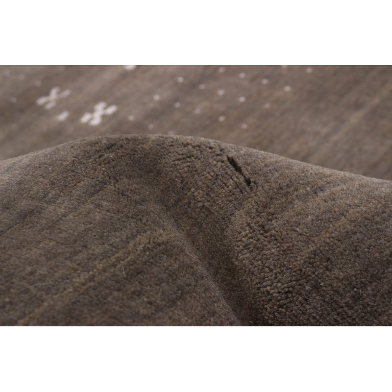 Tapis gris Kashkuli Gabbeh 4 pi 7 po x 6 pi 6 po