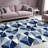 Navy and Blue Geometric Triangles carpet-easy to clean, machine-washable, soft and comfortable; suitable for door mats, kitchens, living rooms, bedrooms, corridors, and laundry areas. Easy to clean, durable carpet for home decoration.-129045737