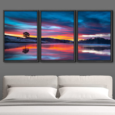 «Nature Landscape Turquoise Lake», reproduction sur toile tendue