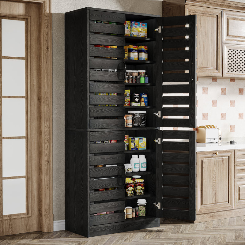 Armoire de cuisine de 70,8 po de hauteur, Black