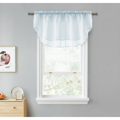 Infinity Solid Tiered Valance Curtain, 55" x 24"