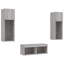  4 Piece TV Wall Cabinets With LED Lights-853858226