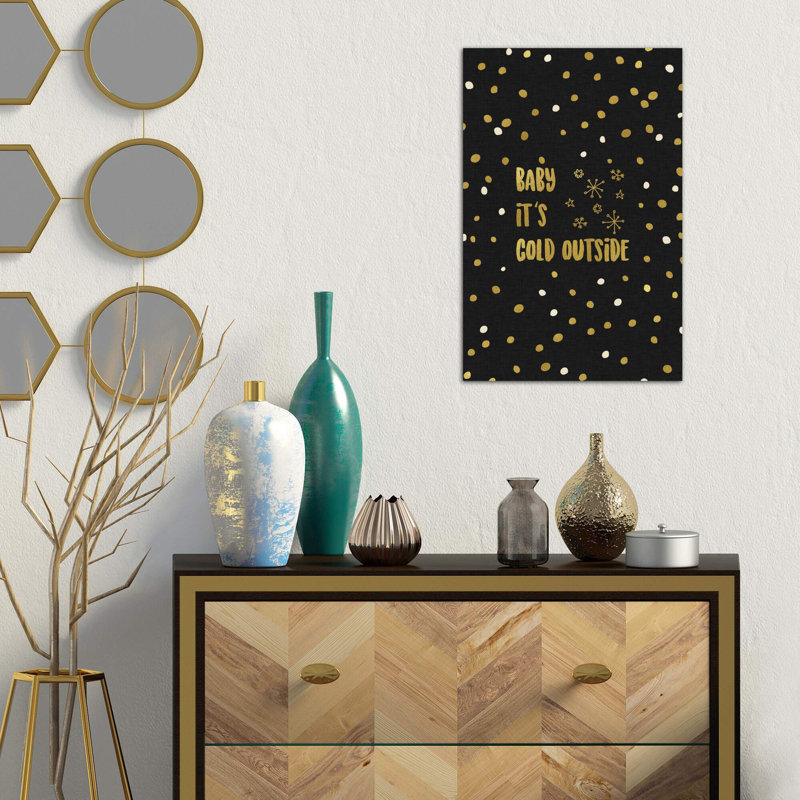Baby It's Cold Gold - Wrapped Canvas Print, 152.5 cm H x 101.5 cm W