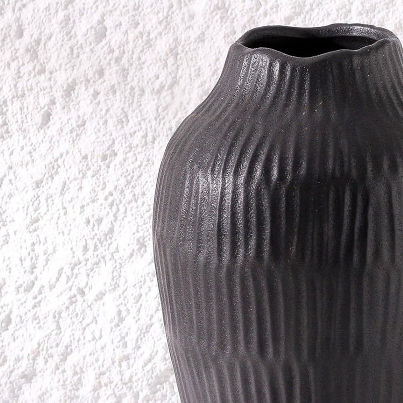 Ceramic Vase For Home Decor, Black
