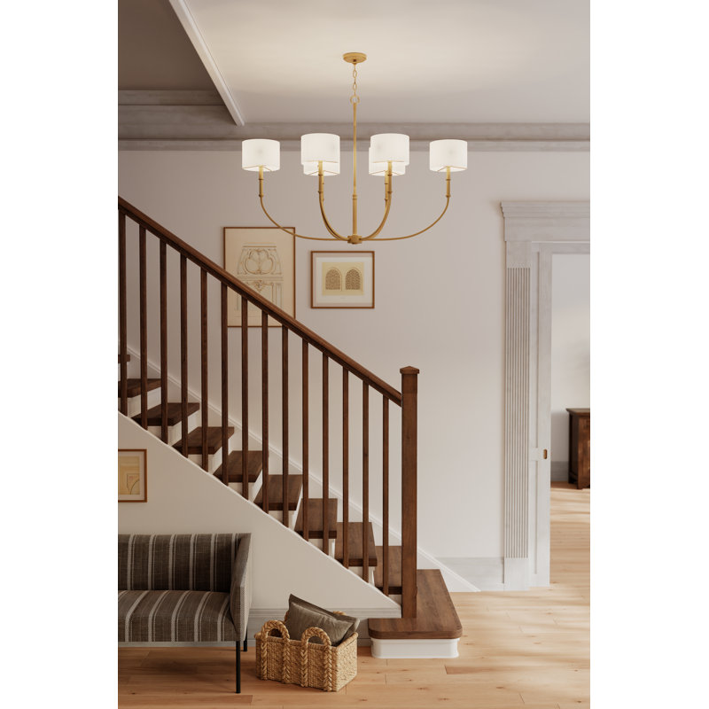 Lustre linéaire à 6 lumières 48 "Molvene, 6 lumières, H 31,75 po x l 20 po x P 48 po