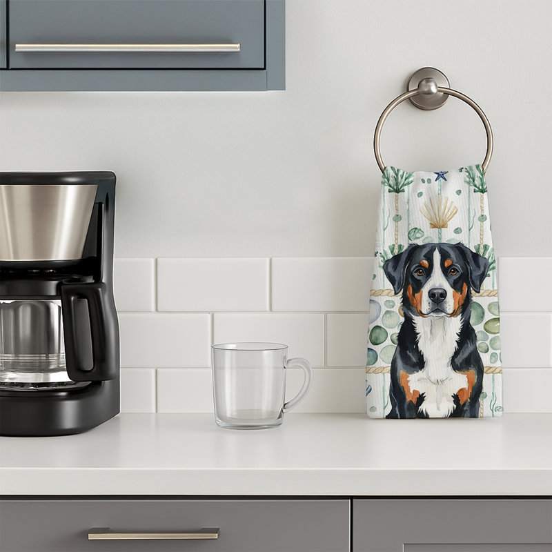 Serviette de cuisine en verre pour chien, Grand bouvier suisse