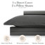 Housse de couette Southshore Basics de Southshore Fine Linens, couleur ardoise, en microfibre doublement brossée 90 g/m², fermeture éclair invisible et attaches aux coins, 2 taies d'oreiller King, King/California King-1947770599-1947736099