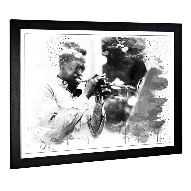 Miles Davis - Wall Art, 45cm H x 62cm W, Framed Picture