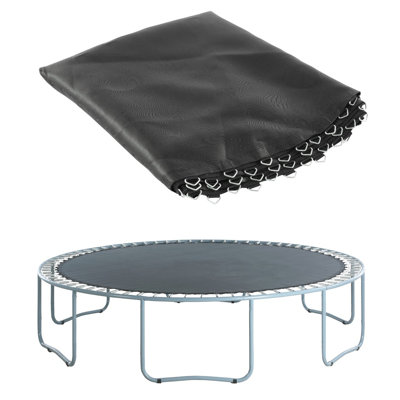 Tapis de remplacement pour trampoline Plexalife avec anneaux en V 108 robustes - Tapis de saut compatible avec un cadre rond de 16 pi et des ressorts de 7,5 po - Tapis en PP ultra durable et très élastique - résistant aux rayons UV et à l'eau