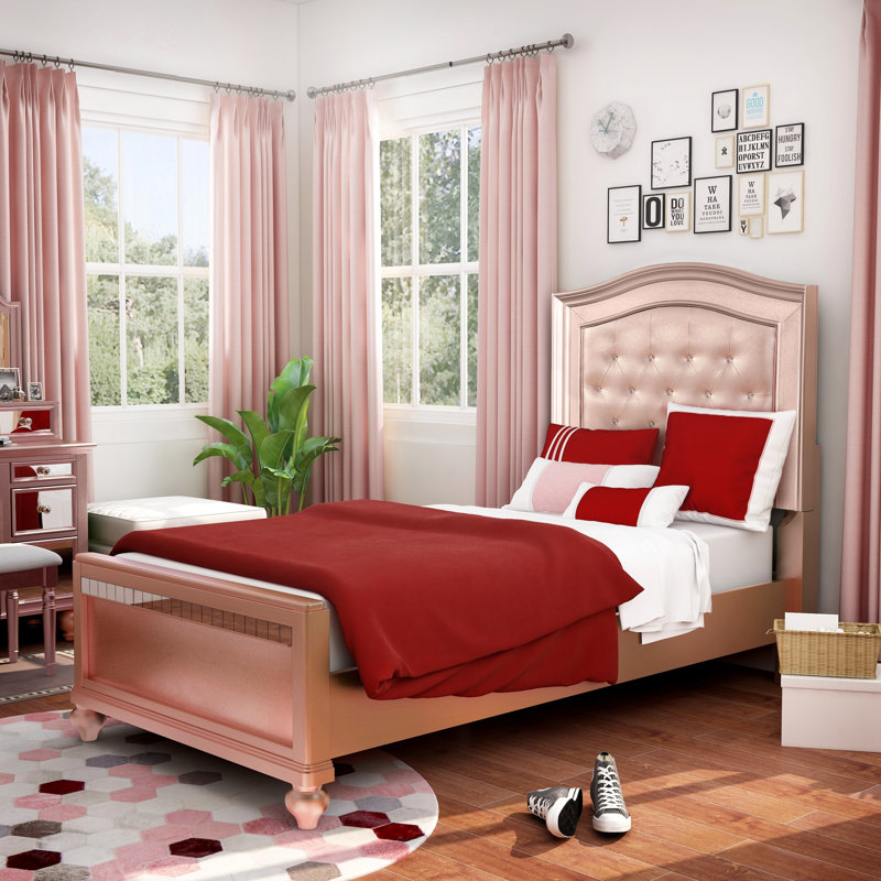 Annistyn Vegan Leather Standard Bed, Twin