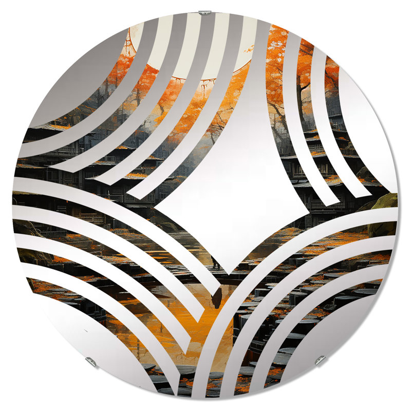 Zen Harmony - Miroir décoratif Baptist Fan - MIR115901-Rond, 23,6 po x 23,6 po