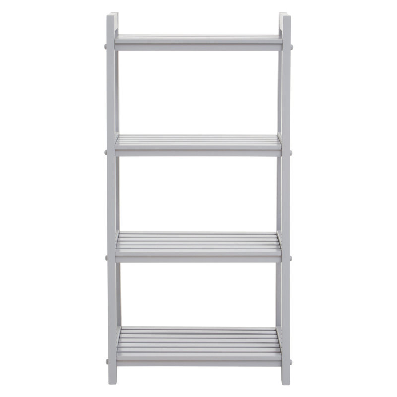 Veasey 30cm W Solid Wood Shelving Unit, Grey
