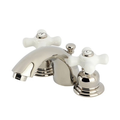 Robinet de salle de bain victorien à large entraxe avec bonde