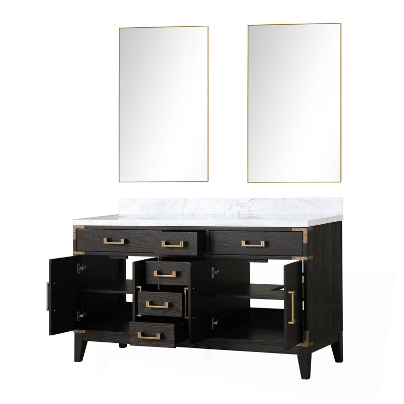 Meuble-lavabo double avec miroirs