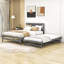 Lit plateforme double en bois avec lit gigogne-1738374751