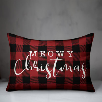  Meowy Christmas Lumbar Pillow