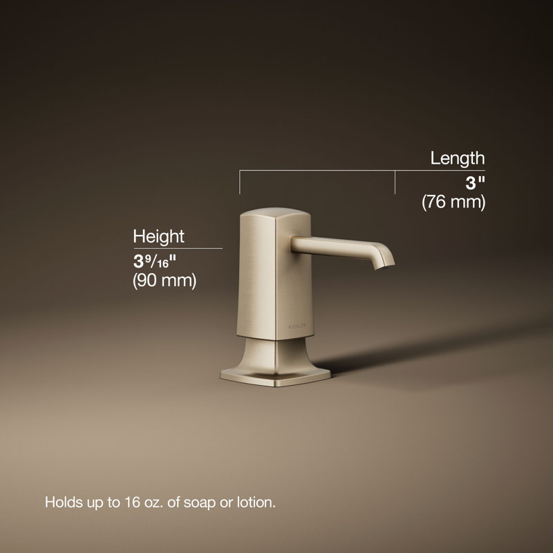 Graze Soap/Lotion Dispenser, Vibrant Brushed Bronze