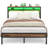 Jaquaya Bed Frame with Charging Station and Led Lights-351043229-351043228