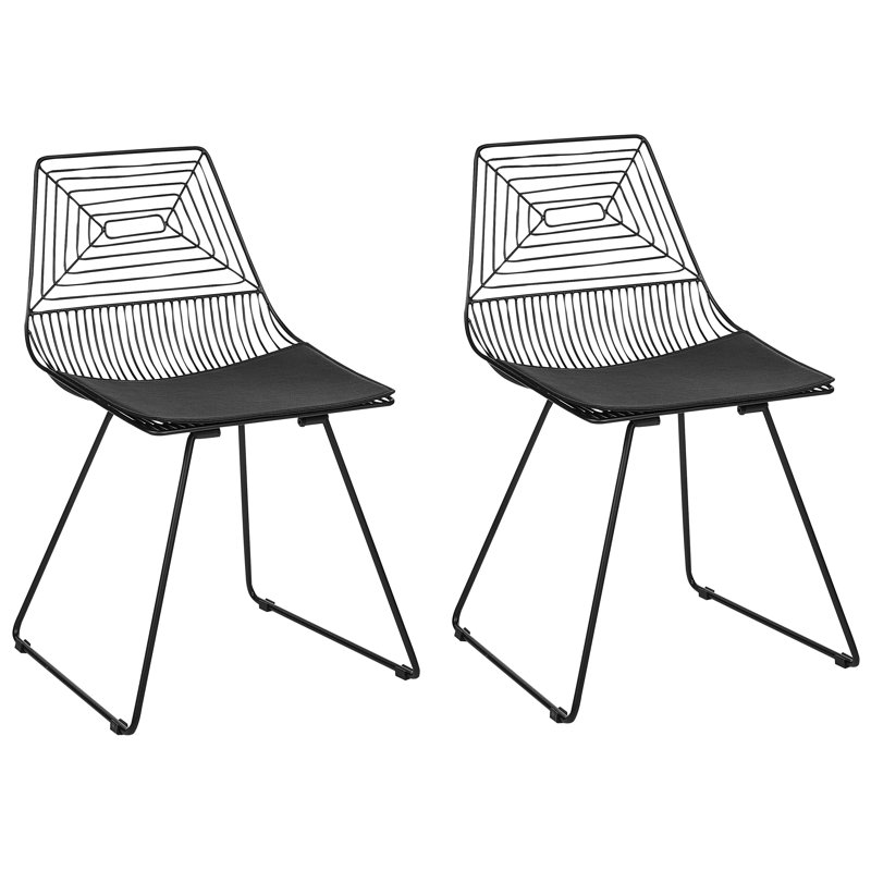 Deray Slat Back Side Chair, Black, Black