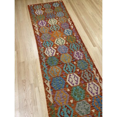 One-of-a-Kind Hand-Knotted Red 2'10"" x 9'8"" Runner Wool Area Rug -  Shabahang Royal Carpet, AF4270