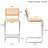 Crumley Natural Rattan 24.3" Counter Stool with Cane Rattan Back and Metal Frame-957660059-957660052