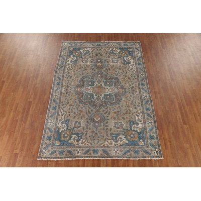 Distressed Traditional Area Rug 6x9
