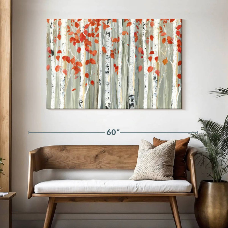 Harnek Aspen Red Leaves, 32" H x 48" W