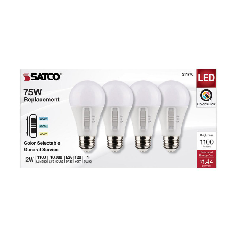 14 Watt White LED Bulb, 75 Watt Equivalent 