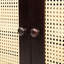 Grand lit escamotable, armoire-lit en bois de pin avec centrale électrique et panneau de décoration en rotin-356837532