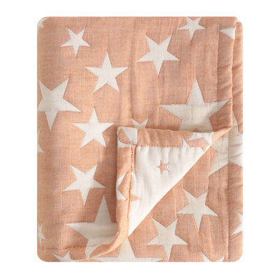Couverture pour tout-petit réversible 100% mousseline 100% coton doux, respirante, légère et imprimée toutes saisons, 45 po x 60 po (paquet de 1)
