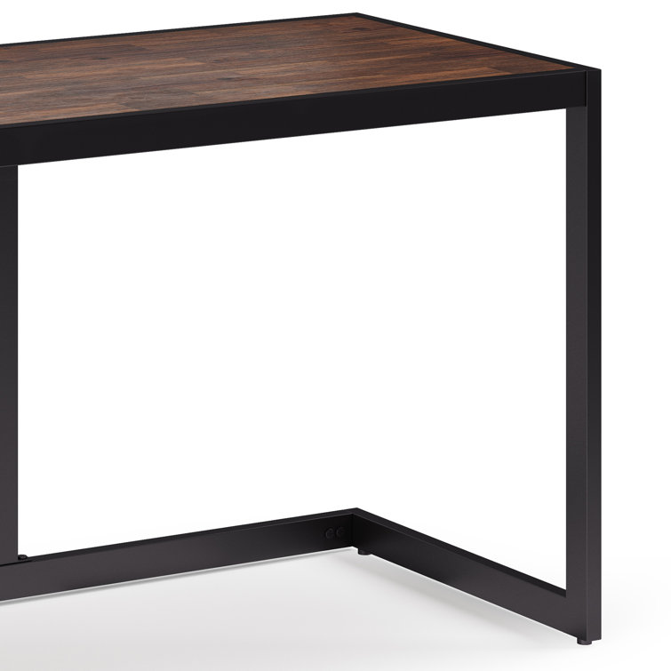 Gorlest Solid Acacia Wood Modern Industrial Desk Trent Austin Design Size: 31 H x 72 W x 24 D, Color (Top/Frame): Distressed Charcoal Brown/Matte