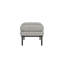 Banc, base en métal noir, boucle et fil gris, similicuir, 46 po