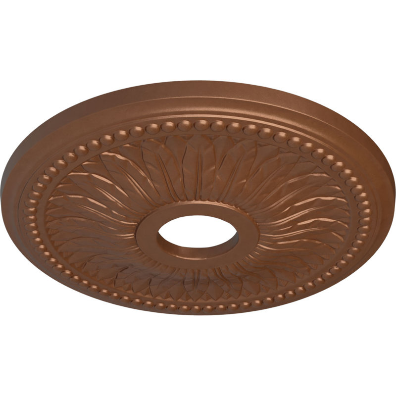 Médaillon de plafond Endurathane Orléans, P 17 5/8 po x P 3 5/8 po x P 1 7/8 po (convient aux auvents jusqu'à 4 5/8 po), fini argent chaud peint à la main