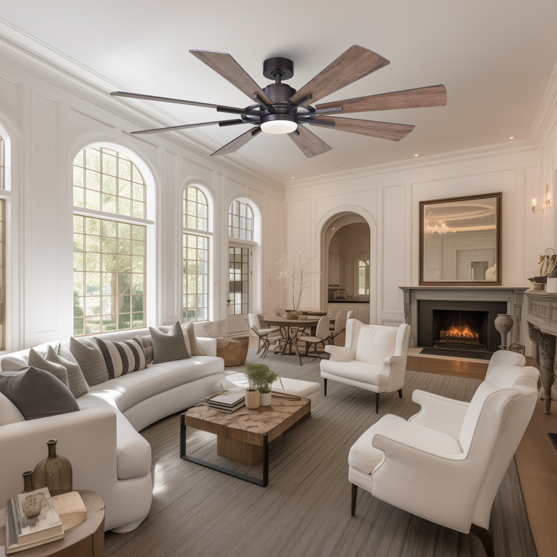 Lisa 60'' Ceiling Fan with LED Lights, Oil Rubbed Bronze