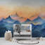 Adhésif mural doux bleu coucher de soleil-222457851