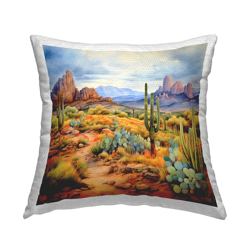 Coussin extérieur Distant Canyon Landscape