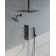 Thermostatic Shower Faucet System,16" & 6" Dual Shower Head with Rough-In Valve