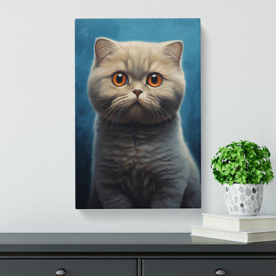 Cat Contemporary - Wrapped Canvas