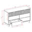 Commode 55 "Granville en noir (6 tiroirs)-863999578
