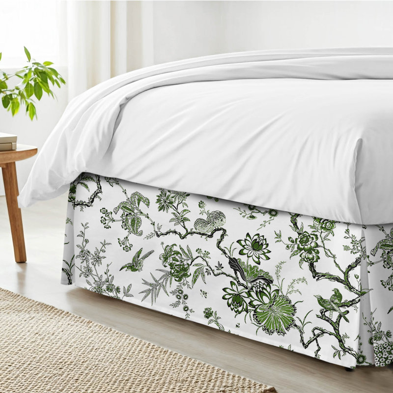 Tree Top Avocado Cotton Bedskirt, Full, 18"