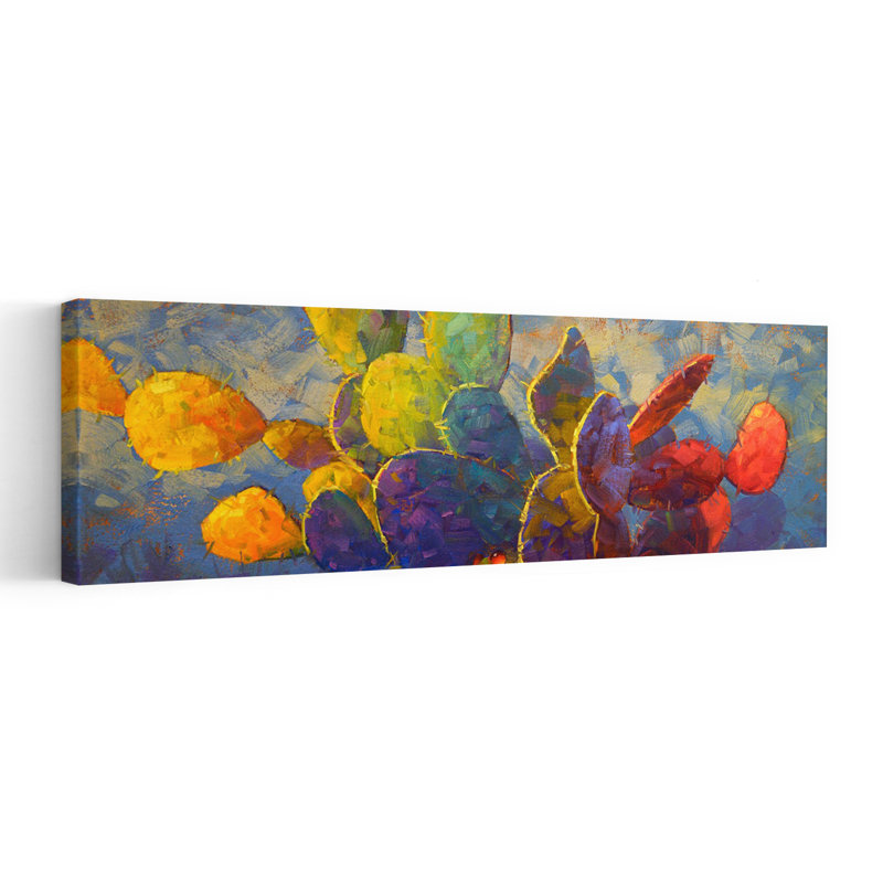 «Vibrant Desert Cacti Bold Colorful Vibrant», H 16 po x l 48 po