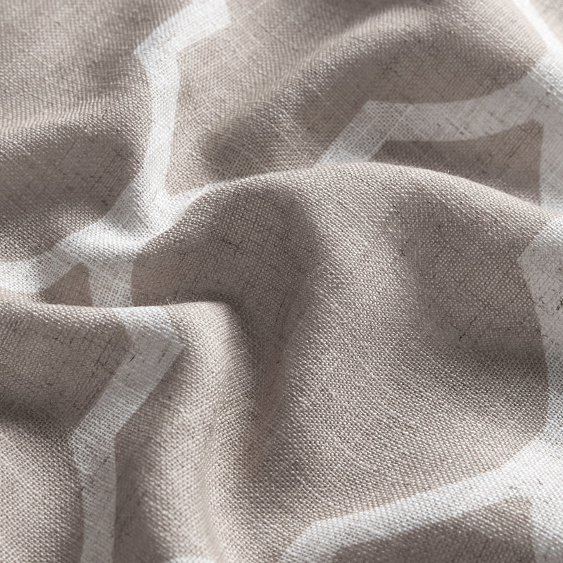 Panneau de rideau simple semi-diaphane à motif géométrique avec œillets, Pierre, l 52" x L 95"